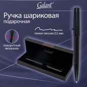 Ручка подарочная шариковая GALANT "Botta", корпус черный, детали черные, узел 0,7 мм, линия письма 0,5 мм, синяя, 144166