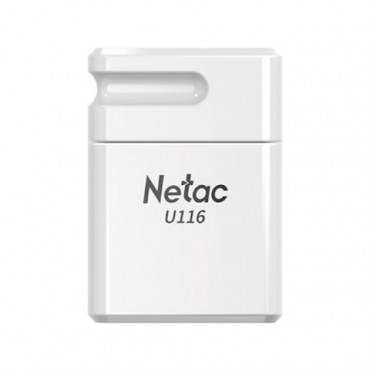 Флеш-диск 16 GB NETAC U116, USB 2.0, белый, NT03U116N-016G-20WH