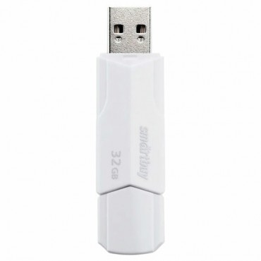 Флеш-диск 32 GB SMARTBUY Clue, USB 2.0, белый, SB32GBCLU-W